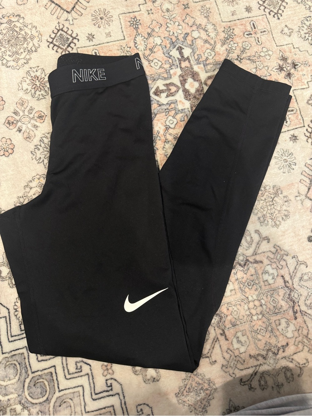 Nike Black Leggings with White Swoosh